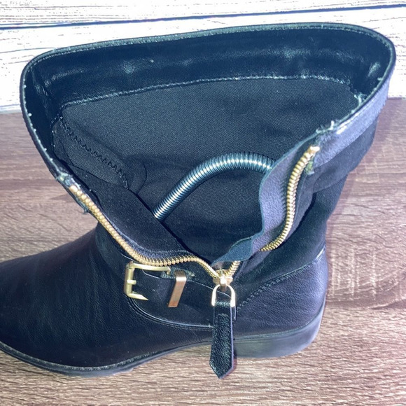 Womens Charles by Charles David 6.5 Black Leather & Suede mid calf Boots - Picture 11 of 13